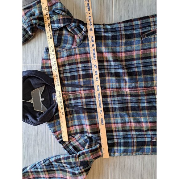 Vtg L.L.Bean XL Unisex Grunge Plaid Fleece-Lined Zip Hoodie Jacket Gorpcore - Picture 9 of 11